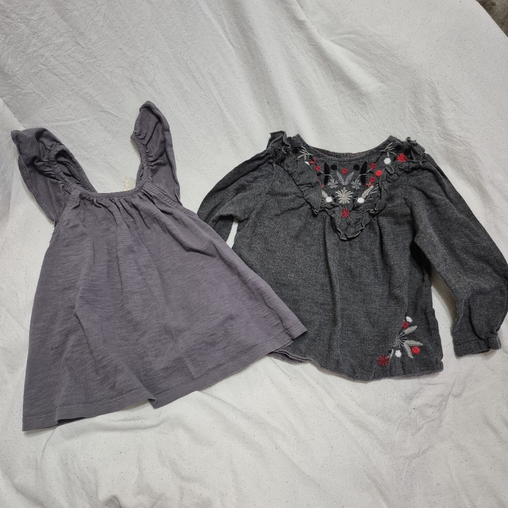 Gray  Kids Tops Set (2) Size 3T